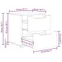 Mesilla de noche VISNES negra 45x40x50 cm madera de ingeniería de , Mesitas de noche - Ref: Foro24-4108281, Precio: 74,58 €, ...