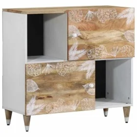 Aparador de madera maciza de mango 80x33,5x75 cm by , CD and DVD storage - Ref: Foro24-4018691, Price: 85,38 €, Discount: %