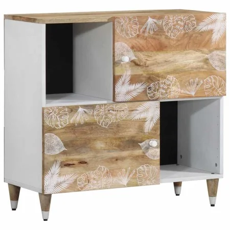 Aparador de madera maciza de mango 80x33,5x75 cm de , Almacenamiento para CD y DVD - Ref: Foro24-4018691, Precio: 85,38 €, De...
