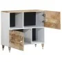 Aparador de madera maciza de mango 80x33,5x75 cm de , Almacenamiento para CD y DVD - Ref: Foro24-4018691, Precio: 85,38 €, De...
