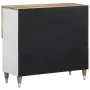 Aparador de madera maciza de mango 80x33,5x75 cm de , Almacenamiento para CD y DVD - Ref: Foro24-4018691, Precio: 85,38 €, De...
