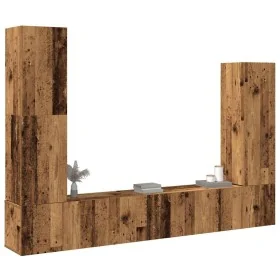 Conjunto de mueble de TV 4 piezas montado la pared madera vieja de , Muebles TV - Ref: Foro24-3329217, Precio: 182,08 €, Desc...