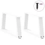Patas para mesa de comedor forma V 2 uds blanco 50x(30-31,3) cm de , Patas para mesas - Ref: Foro24-4012529, Precio: 56,71 €,...