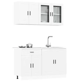 Mueble de cocina Kalmar blanco 4 piezas madera contrachapada de , Armarios de cocina - Ref: Foro24-3314871, Precio: 291,61 €,...