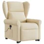 Silla de masaje reclinable de pie de tela color crema de , Sillones - Ref: Foro24-3303392, Precio: 313,56 €, Descuento: %