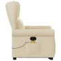 Silla de masaje reclinable de pie de tela color crema de , Sillones - Ref: Foro24-3303392, Precio: 313,56 €, Descuento: %