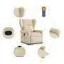 Silla de masaje reclinable de pie de tela color crema de , Sillones - Ref: Foro24-3303392, Precio: 313,56 €, Descuento: %