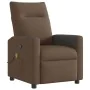 Sillón reclinable con masaje de tela marrón de , Sillones - Ref: Foro24-4104835, Precio: 204,01 €, Descuento: %