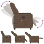 Sillón reclinable con masaje de tela marrón de , Sillones - Ref: Foro24-4104835, Precio: 204,01 €, Descuento: %