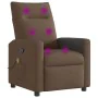 Sillón reclinable con masaje de tela marrón de , Sillones - Ref: Foro24-4104835, Precio: 204,01 €, Descuento: %