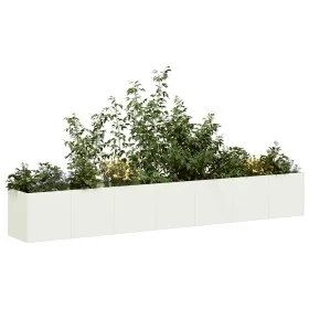 Jardinera de acero laminado en frío blanco 280x40x40 cm de , Maceteros y jardineras - Ref: Foro24-860690, Precio: 191,97 €, D...