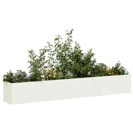 Jardinera de acero laminado en frío blanco 280x40x40 cm de , Maceteros y jardineras - Ref: Foro24-860690, Precio: 191,97 €, D...