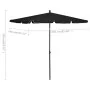 Sombrilla de jardín con palo negro 210x140 cm de vidaXL, Sombrillas - Ref: Foro24-315549, Precio: 44,89 €, Descuento: %