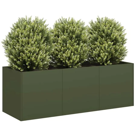 Jardinera de acero laminado en frío verde oliva 120x40x40 cm de , Maceteros y jardineras - Ref: Foro24-860678, Precio: 85,90 ...