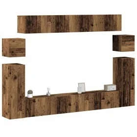 Conjunto de mueble de TV 8 piezas montado la pared madera vieja de , Muebles TV - Ref: Foro24-3329147, Precio: 338,32 €, Desc...