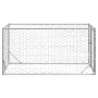 Perrera de exterior puerta acero galvanizado plateado 2x1x1 m de , Casetas para perros - Ref: Foro24-4105410, Precio: 82,79 €...