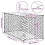 Perrera de exterior puerta acero galvanizado plateado 2x1x1 m de , Casetas para perros - Ref: Foro24-4105410, Precio: 82,79 €...