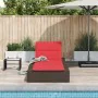 Tumbona con cojín flotante ratán sintético marrón by , Loungers - Ref: Foro24-4104208, Price: 244,08 €, Discount: %