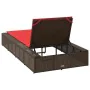 Tumbona con cojín flotante ratán sintético marrón by , Loungers - Ref: Foro24-4104208, Price: 244,08 €, Discount: %