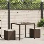 Taburetes de jardín con cojines 2 uds marrón 40x40x43 cm de , Otomanas de exterior - Ref: Foro24-4104040, Precio: 124,91 €, D...