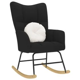 Silla mecedora de tela negro de , Mecedoras - Ref: Foro24-4016791, Precio: 118,25 €, Descuento: %
