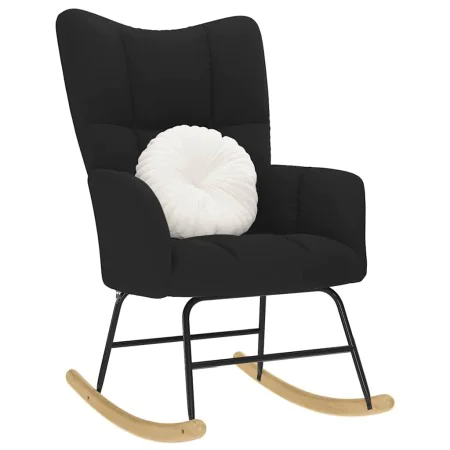 Silla mecedora de tela negro de , Mecedoras - Ref: Foro24-4016791, Precio: 118,25 €, Descuento: %
