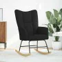 Silla mecedora de tela negro de , Mecedoras - Ref: Foro24-4016791, Precio: 118,25 €, Descuento: %