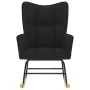 Silla mecedora de tela negro de , Mecedoras - Ref: Foro24-4016791, Precio: 118,25 €, Descuento: %