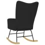 Silla mecedora de tela negro de , Mecedoras - Ref: Foro24-4016791, Precio: 118,25 €, Descuento: %