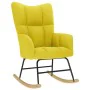 Silla mecedora de tela amarillo clara de , Mecedoras - Ref: Foro24-4016798, Precio: 118,34 €, Descuento: %