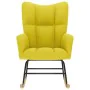 Silla mecedora de tela amarillo clara de , Mecedoras - Ref: Foro24-4016798, Precio: 118,34 €, Descuento: %