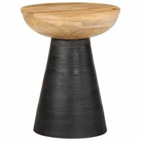 Mesa auxiliar madera maciza de mango negra Ø37x45 cm de , Mesas auxiliares - Ref: Foro24-4017537, Precio: 98,09 €, Descuento: %