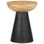 Mesa auxiliar madera maciza de mango negra Ø37x45 cm de , Mesas auxiliares - Ref: Foro24-4017537, Precio: 98,09 €, Descuento: %