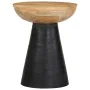 Mesa auxiliar madera maciza de mango negra Ø37x45 cm de , Mesas auxiliares - Ref: Foro24-4017537, Precio: 98,09 €, Descuento: %