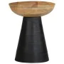 Mesa auxiliar madera maciza de mango negra Ø37x45 cm de , Mesas auxiliares - Ref: Foro24-4017537, Precio: 98,09 €, Descuento: %