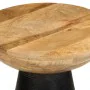 Mesa auxiliar madera maciza de mango negra Ø37x45 cm de , Mesas auxiliares - Ref: Foro24-4017537, Precio: 98,09 €, Descuento: %