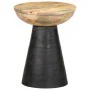 Mesa auxiliar madera maciza de mango negra Ø37x45 cm de , Mesas auxiliares - Ref: Foro24-4017537, Precio: 98,09 €, Descuento: %