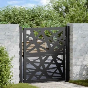 Puerta de jardín de acero negra diseño luminoso 105x106 cm von , Gartentore - Ref: Foro24-4100949, Preis: 214,22 €, Rabatt: %