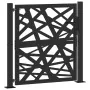 Puerta de jardín de acero negra diseño luminoso 105x106 cm de , Puertas de jardín - Ref: Foro24-4100949, Precio: 214,22 €, De...