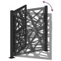 Puerta de jardín de acero negra diseño luminoso 105x106 cm de , Puertas de jardín - Ref: Foro24-4100949, Precio: 214,22 €, De...