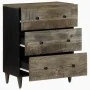 Aparador de madera maciza de mango gris claro 60x33,5x75 cm de , Taquillas y armarios de almacenamiento - Ref: Foro24-4017795...