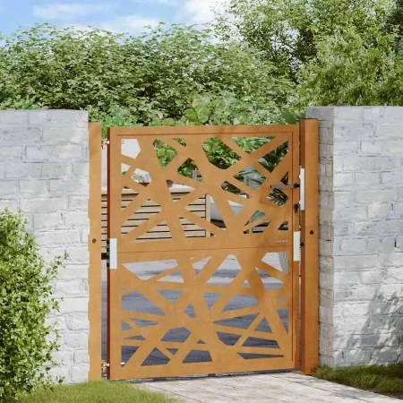 Puerta de jardín de acero desgastado diseño ligero 105x105 cm de , Puertas de jardín - Ref: Foro24-4100954, Precio: 163,56 €,...
