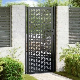 Puerta de jardín diseño en cruz de acero negra 105x205 cm by , garden gates - Ref: Foro24-4101003, Price: 275,76 €, Discount: %