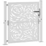 Puerta de jardín diseño llama acero desgastado 105x105 cm de , Puertas de jardín - Ref: Foro24-4100994, Precio: 165,69 €, Des...