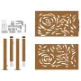 Puerta de jardín diseño llama acero desgastado 105x105 cm de , Puertas de jardín - Ref: Foro24-4100994, Precio: 165,69 €, Des...