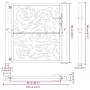 Puerta de jardín diseño llama acero desgastado 105x105 cm de , Puertas de jardín - Ref: Foro24-4100994, Precio: 165,69 €, Des...