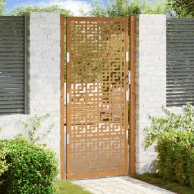 Puerta de jardín diseño en cruz de acero desgastado 105x205 cm by , garden gates - Ref: Foro24-4101008, Price: 271,74 €, Disc...