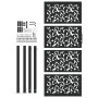 Puerta de jardín de diseño de hojas de acero negra 105x205 cm de , Puertas de jardín - Ref: Foro24-4100963, Precio: 274,16 €,...
