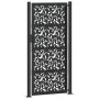 Puerta de jardín de diseño de hojas de acero negra 105x205 cm de , Puertas de jardín - Ref: Foro24-4100963, Precio: 274,16 €,...