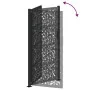 Puerta de jardín de diseño de hojas de acero negra 105x205 cm de , Puertas de jardín - Ref: Foro24-4100963, Precio: 274,16 €,...